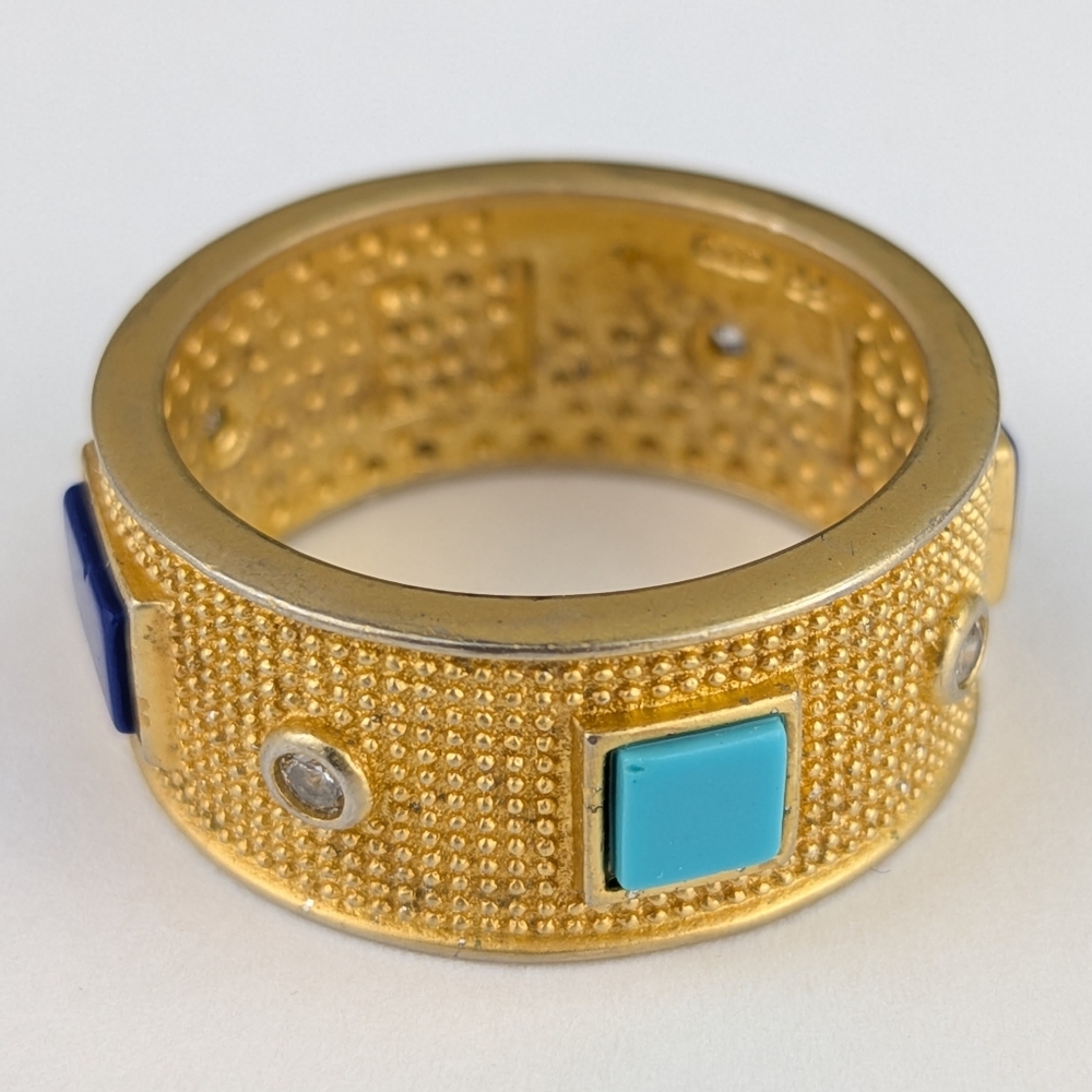 Freida Rothman 925 Sterling Silver Wide Band Ring